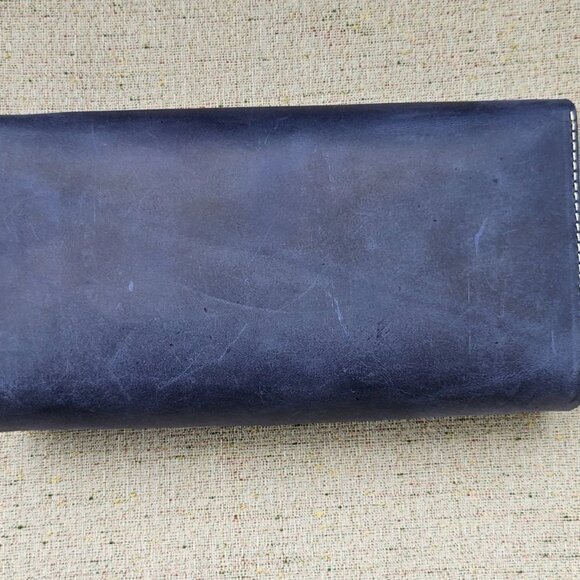 Genuine Leather Tissue Box Handmade Blue Leather Box for Tissue New - Picture 9 of 14